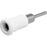 4 mm socket, round plug connection, mounting Ø 8.2 mm, white, 64.3011-29