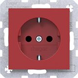 SCHUKO wall socket, Safety Plus, plug-in type, A.x/C.x, glossy red