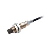 Proximity sensor, inductive, nickel-brass short body, M12, unshielded, 5 mm, DC, 3-wire, PNP NO, IO-Link COM3, 2 m robotic cable E2EN0938R