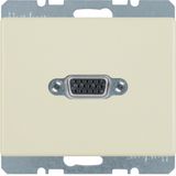 VGA soc. out., screw-in lift terminals, arsys, white glossy
