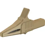 Alligator clip, brown, max. 20 mm, L 82.2 mm, CAT II, socket 4 mm, 66.9755-27