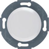 Blind plug centre plate, 1930/glass, p. white glossy