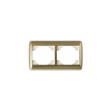 DOUBLE HORIZ FRAME IVORY/GOLD