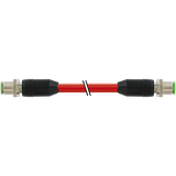 M12 male 0° / M12 male 0° D-cod. shielded PUR 1x4xAWG22 rd 6.0m