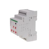 Four-function current relay, contacts: 2x2P, Imax=16A, rail mounting, 3 modules