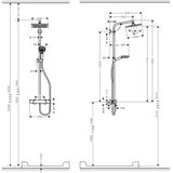 Crometta E 240 Shower system with thermostat