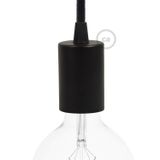 Cylindrical metal E27 lamp holder kit