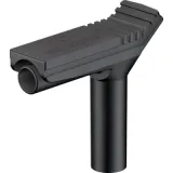 Angle plug adapter, 4 mm plug to 4 mm socket, black, CAT II, 66.9694-21