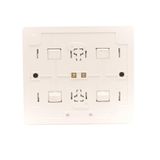 Single switch with indicator LED light, (module), 10AX, quick connection, cream white/electro white