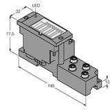 BL67 base module 4 × M8 Connector, 3-pin   BL67-B-4M8