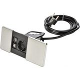 VersaPAD 1socket+2USB, stain. steel