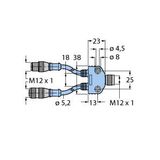 2-weg splitter, PVC-kabelmantel, Thin