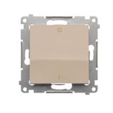 Two-pole switch, (module), 16AX, Screw, cream white/electro white