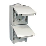 TWO EARTH SOCKETS (SKO) DOUB VERTIC BASE GREY