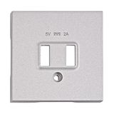 USB Charger Cover, silver