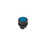 Spring-return blue flush pushbutton