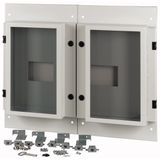 XM2N44F08C-55 Front plate, 2xNZM4, 4p, fixed, W=800mm, IP55, grey
