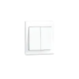 SWITCH SURFACE MOUNTED DOUBLE TWO WAY SWITCH WHITE 6-PACK