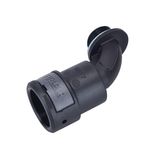 AEPA-29M32PB zwart  Bocht 90° kunststof schroefdr. metrisch