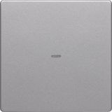 Cover push-button module 1g clear lens, KNX - Q.1/Q.3/Q.7, alu velvety