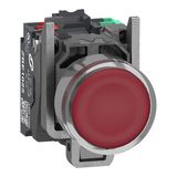 Metal ill PB 24V red 1 NO + 1 NC Push-in