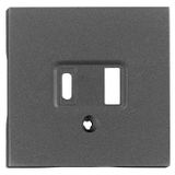 USB charging port cover type A+C, anthracite