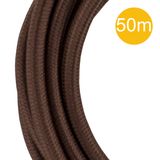 Textile Cable 3C Brown 50m Roll
