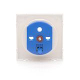 Single computer socket RJ45 category 6 with anti-dust cover, (module), Gold matt, metalic
