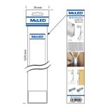 Aluminum profile for plasterboards AI 1m Whitey diffus., 2x end