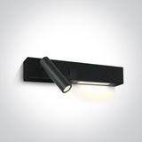 BLACK 3W SPOT + 6W WW WALL LAMP IP20 230V