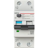 Residual current circuit breaker 1P+N, C Char. 20A, 30mA, 6kA