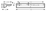 Easy care Sanesca Multi-component Diffuser Silver rectangular ETDD 31W 4400lm asymmetric Wide (AW) IK06 3 SDCM 6891351