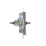 Dimmer for dimmable LED's, rotary-push, 1 pole, satin, metallized