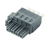 PCB plug-in connector, female plug, 7.62 mm, Number of poles: 4, 180°, PUSH IN with actuator, Clamping range, max. : 6 mm², Box