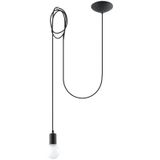 HANGING LAMP EDISON 1 LONG BLACK E27 1X60W IP20