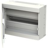 Installation cabinet, 18M, 1R, with blind door, RAL9010