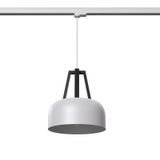 HANGING LAMP 3 PHASE CASCO WHITE/BLACK E27