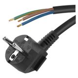 Power Cord PVC 3× 0,75mm2, 3m, black