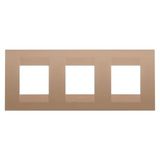 GEO INTERNATIONAL PLATE - IN PAINTED TECHNOPOLYMER - 2+2+2 MODULES HORIZONTAL - SOFT COPPER - CHORUSMART