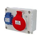 Cabinet 3067 1x230V and 1x400V/16A/5p socket