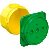Concrete const. one-gang box PERILEX® with 2 countersunk head screws Ø 4 mm