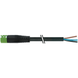 MQ15 female 0° with cable 600V AC type 3 PVC 6x2.5 bk UL/CSA 9m
