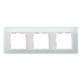 Triple frame, glass, White / White