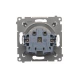 Double socket outlet with eaerthing and shutters - for Premium frames, (module), 16A, 250V, Screw, Bronze matt, metalic