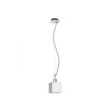 DADOS NEW pendant opal-colored glass/chrome 230V LED E27 11W
