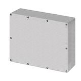 Aluminium push-button enclosure M5 320x265x120, unpainted, undrilled, without cable entry