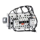 Completa star-delta starter, open frame, for starting time up to 12 seconds and a maximum of 30 operations/hour, max IEC operating current 35A. Coil voltage 110VAC 50/60Hz