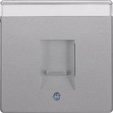 Centre plate with dust protection slider Labelling field, Berker Q.1/Q.3/Q.7/Q.9