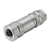 Field attachable connector, M12