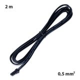 Connection cable with MP connector (plug), 2m 0.5mm2, black, free end 5mm